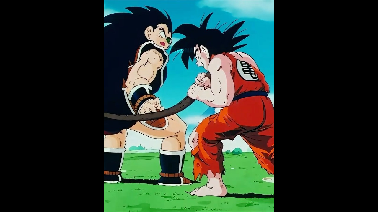 Goku Grabs Raditz's Tail! | Dragon Ball Z #shorts