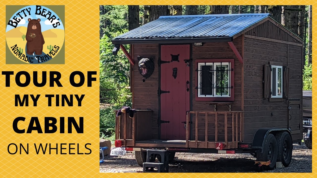 MICRO Tiny House on Wheels from a flat bed trailer. OFF GRID COMPLETELY