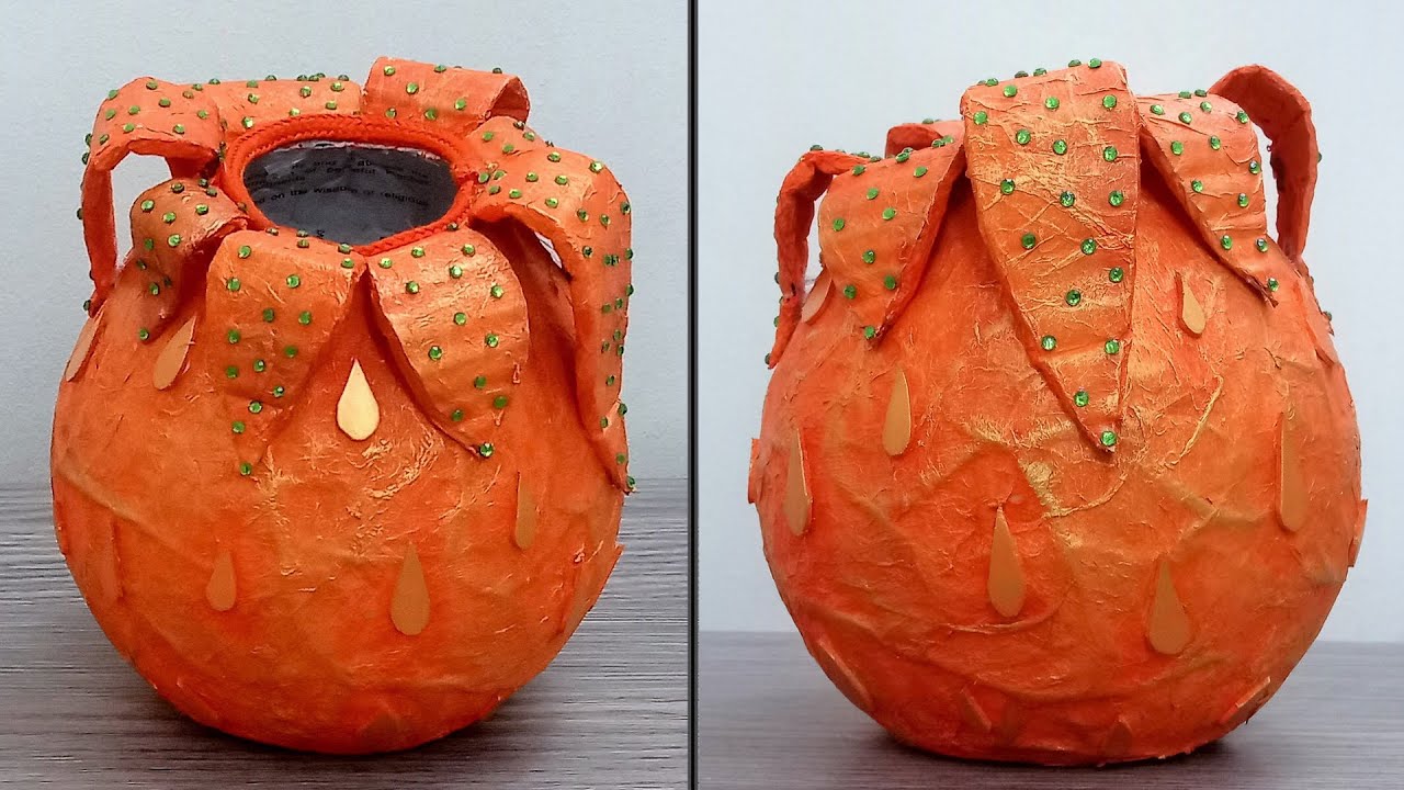 How to make vase - Paper Vase - Balloon Vase - Easy vase