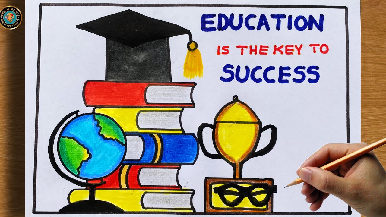 National Education Day poster drawing easy | Education day poster drawing very easy 