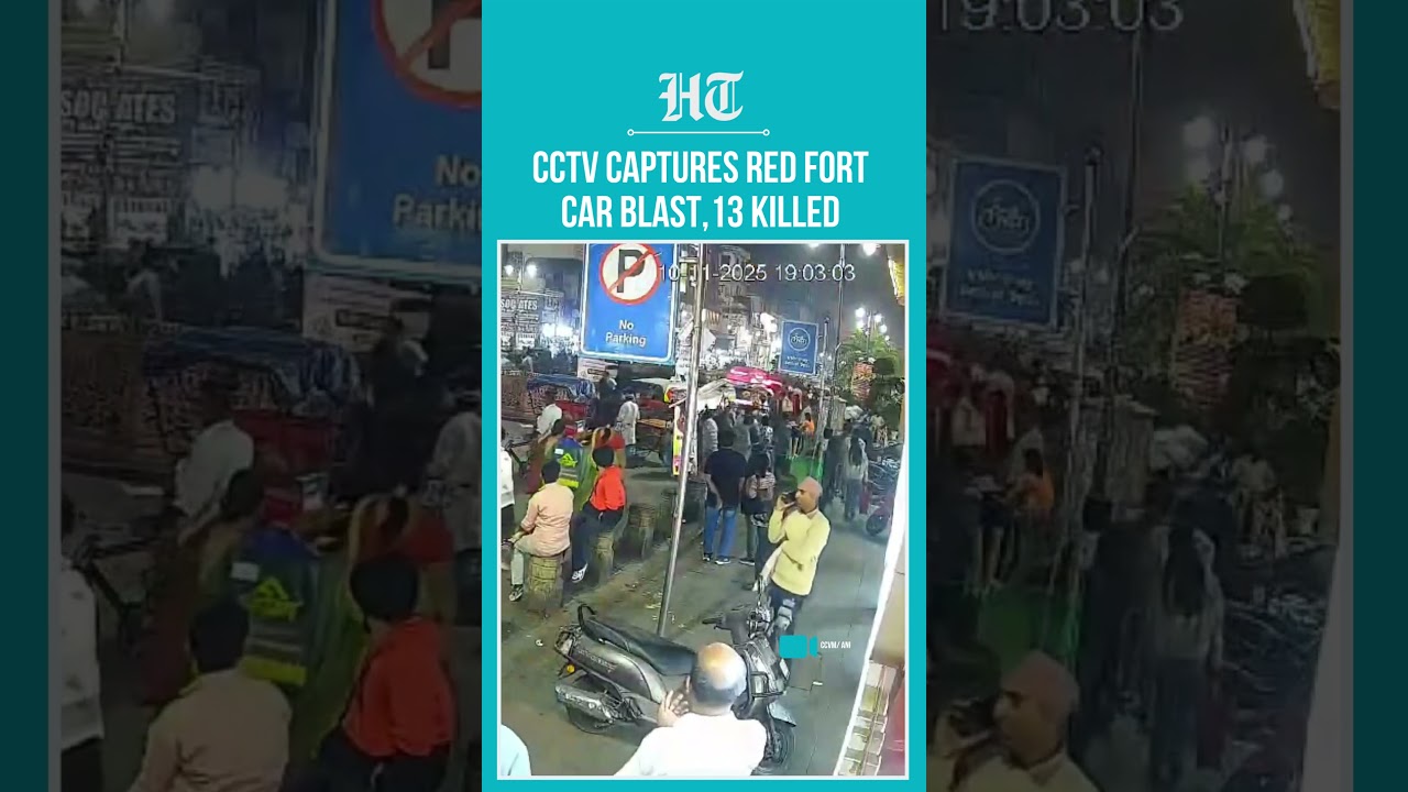 Red Fort Blast: New CCTV Footage Captures Delhi Explosion Site Which Killed At Least 13 & Injured 21