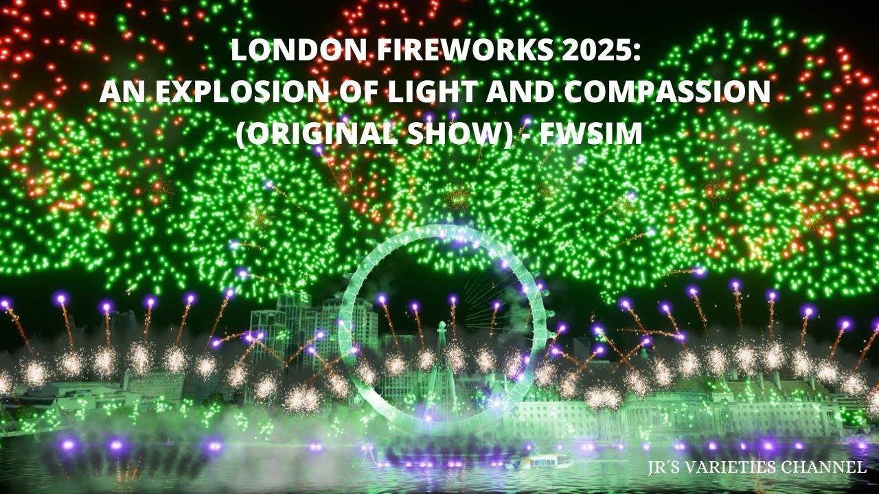 London Fireworks 2025: An Explosion Of Light And Compassion - FWsim (ORIGINAL SHOW)