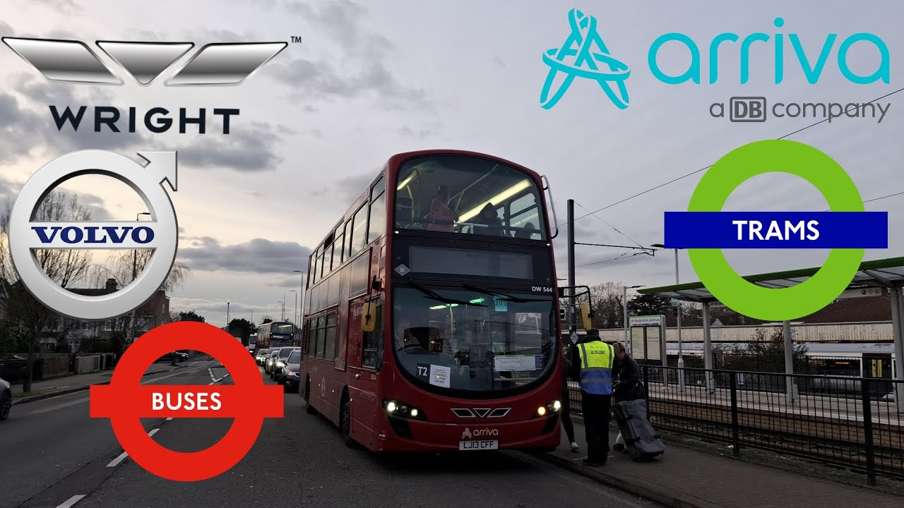 Tram Replacement: T2 from East Croydon to Beckenham Junction Via Elmers End ( Wright Gemini 2