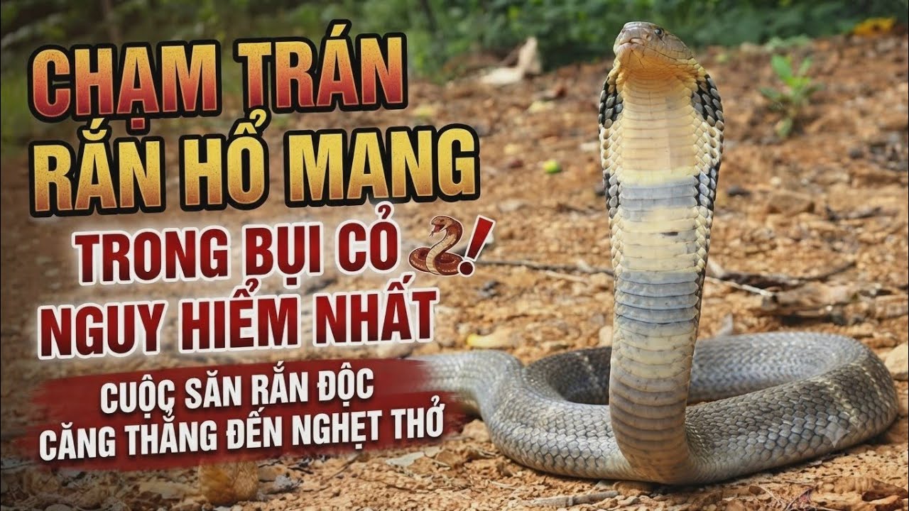 Thu phục được rắn hổ khủng sống lâu năm ở bãi mon