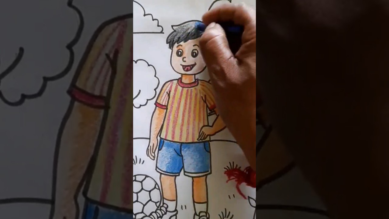 easy boy colouring#drawing #pencilportrsit #easydrawing #art #drawingno1