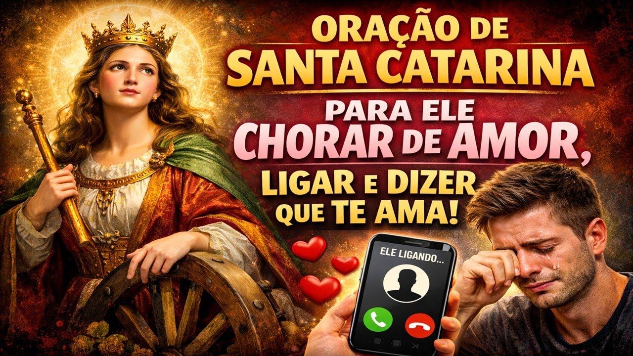ORAÇÃO DE SANTA CATARINA PARA ELE CHORAR DE AMOR, LIGAR E DIZER QUE TE AMA!