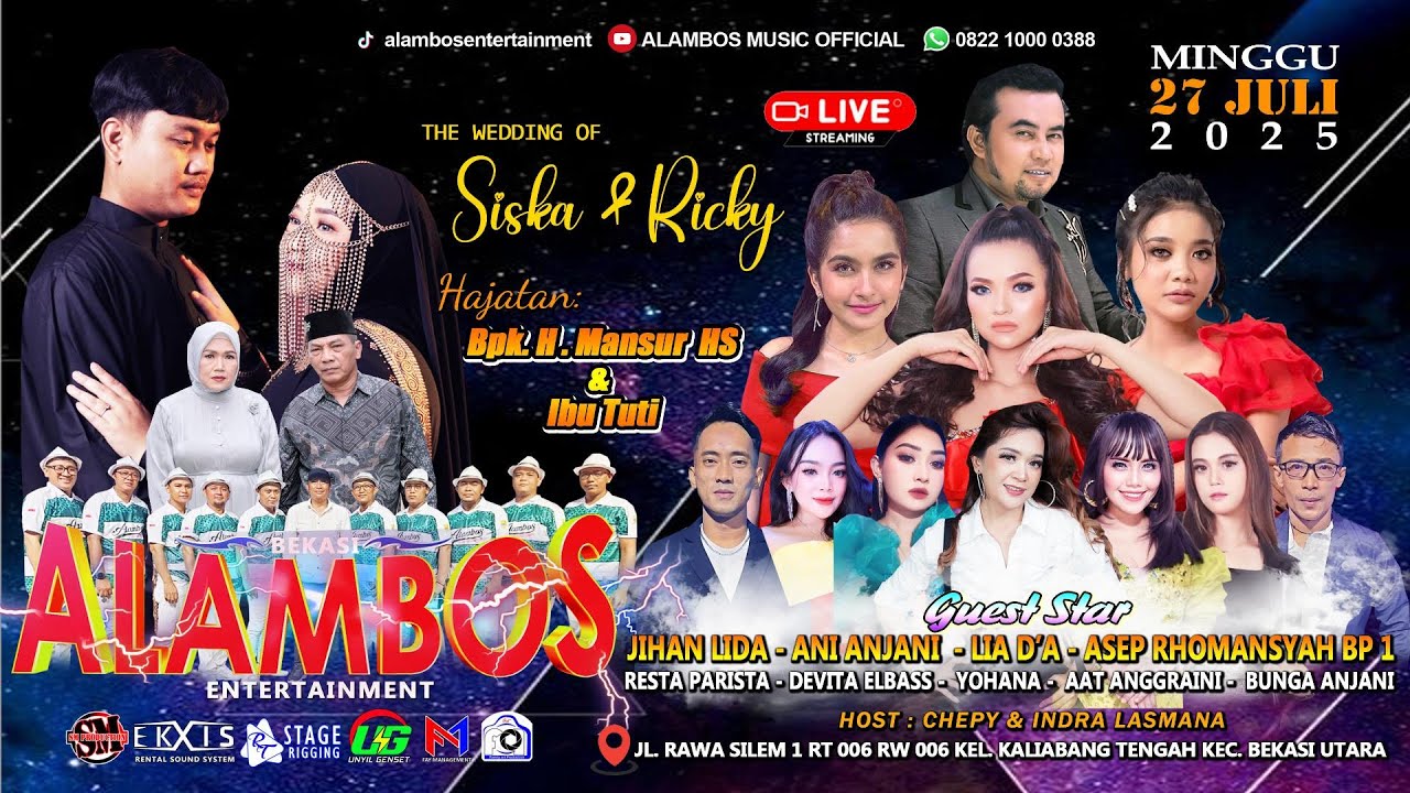 LIVE STREAMING ALAMBOS ENTERTAINMENT || PERNIKAHAN SISKA & RICKY || MINGGU, 27 JULI 2025