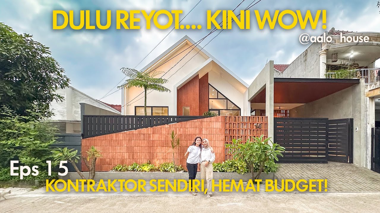 (RUMAH UNIK) Renovasi Rumah Lama Jadi Modern 1 Lantai Scandinavia dengan Skylight Terang