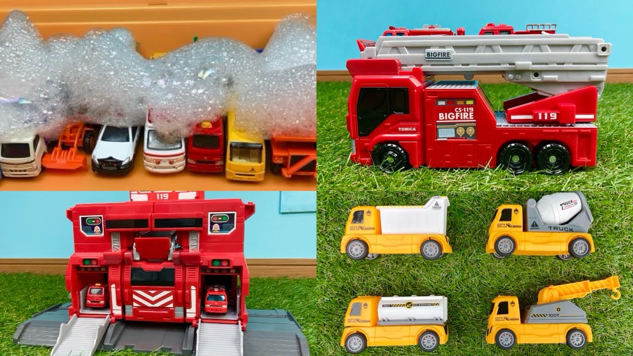 【はたらくくるま 20分🚒🚓】消防車 救急車  パトカー 大活躍！Fire truck, ambulance, police car, great success!