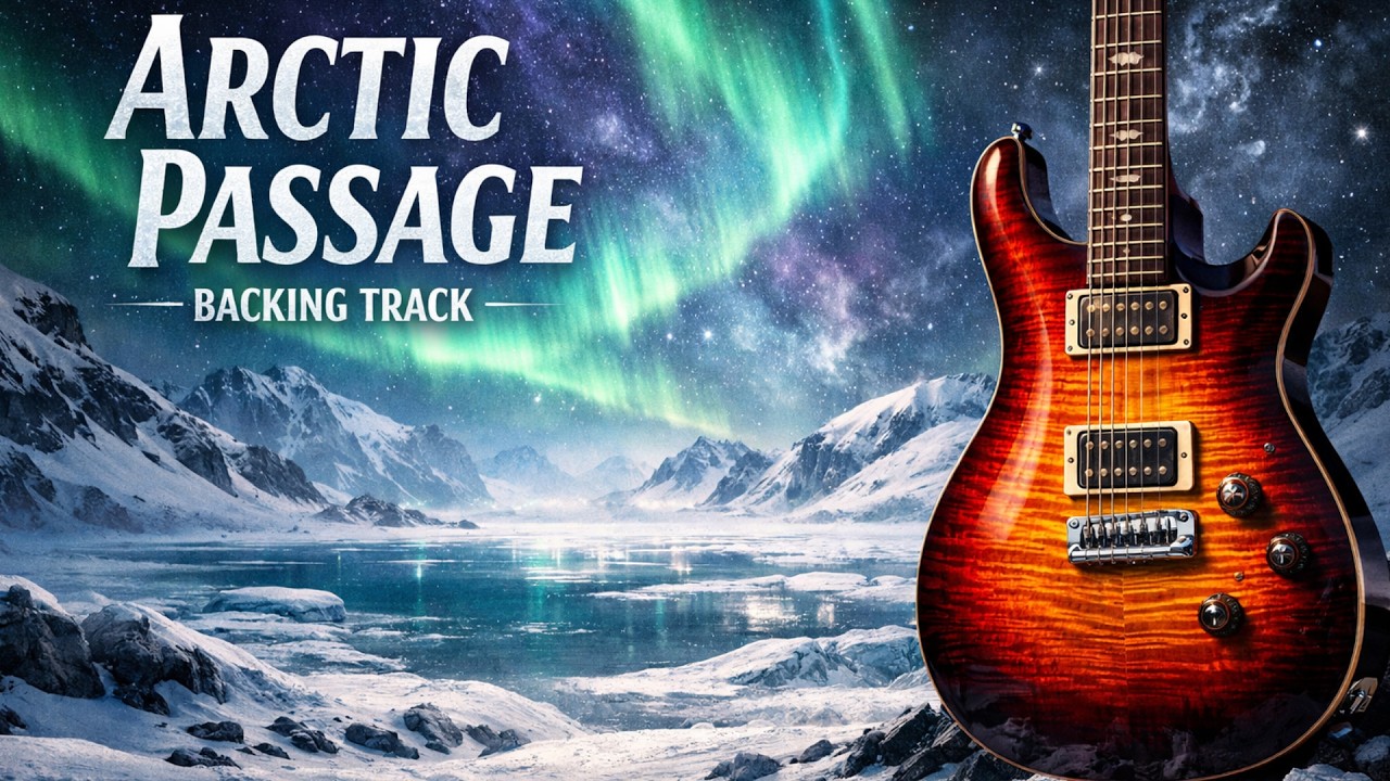 🎸 Arctic Passage | Backing Tracks – Dark Cinematic Synth Rock – 78 BPM – 4/4 – Key: F# Minor