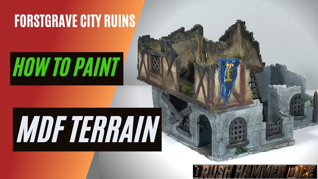 Make MDF Terrain look great! Paint City Ruins for Frostgrave and Mordheim