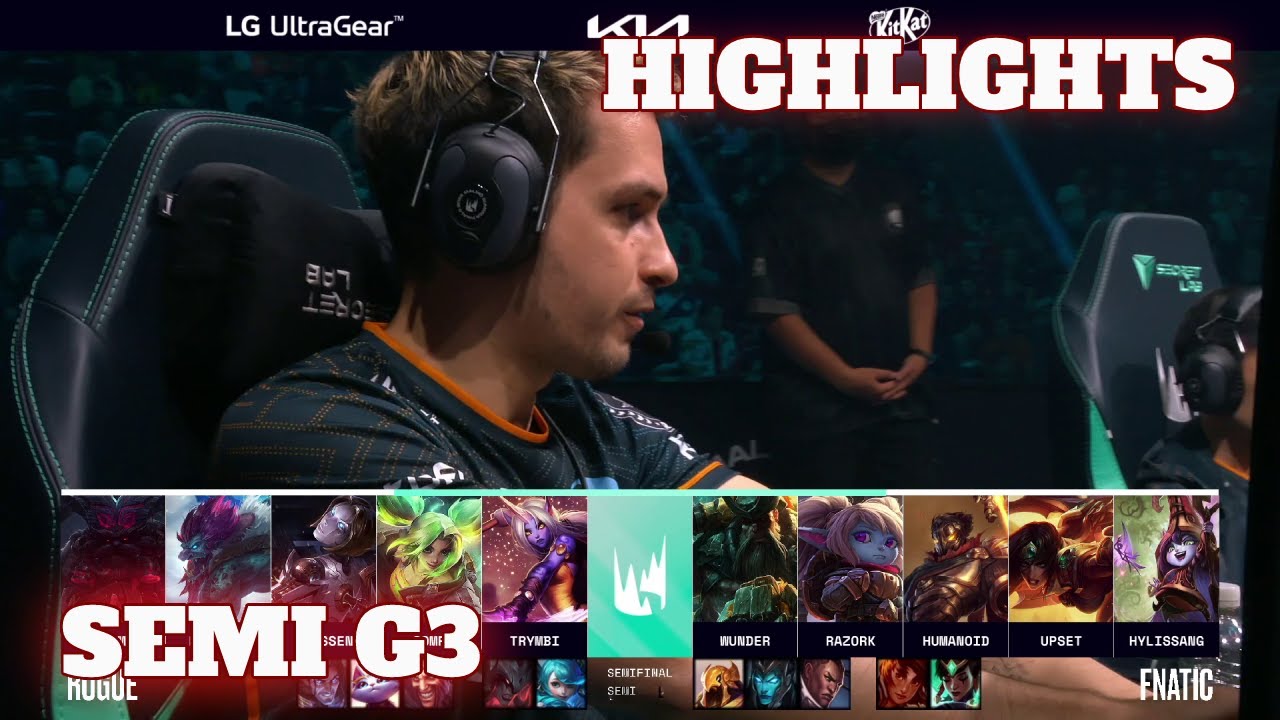 RGE vs FNC - Game 3 Highlights | Semi Finals S12 LEC Summer 2022 | Rogue vs Fnatic G3