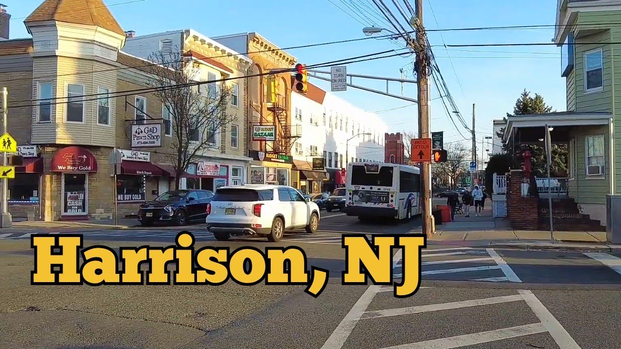 Walking tour in Harrison, New Jersey, USA | Passaic River Waterfront to Harrison High School