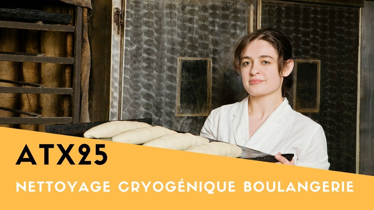 Test de nettoyage cryogénique sur plateau de cuisson boulangerie