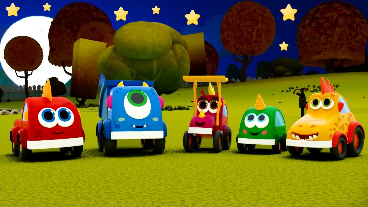A kids' song about a little star. The cars are getting ready for bed.