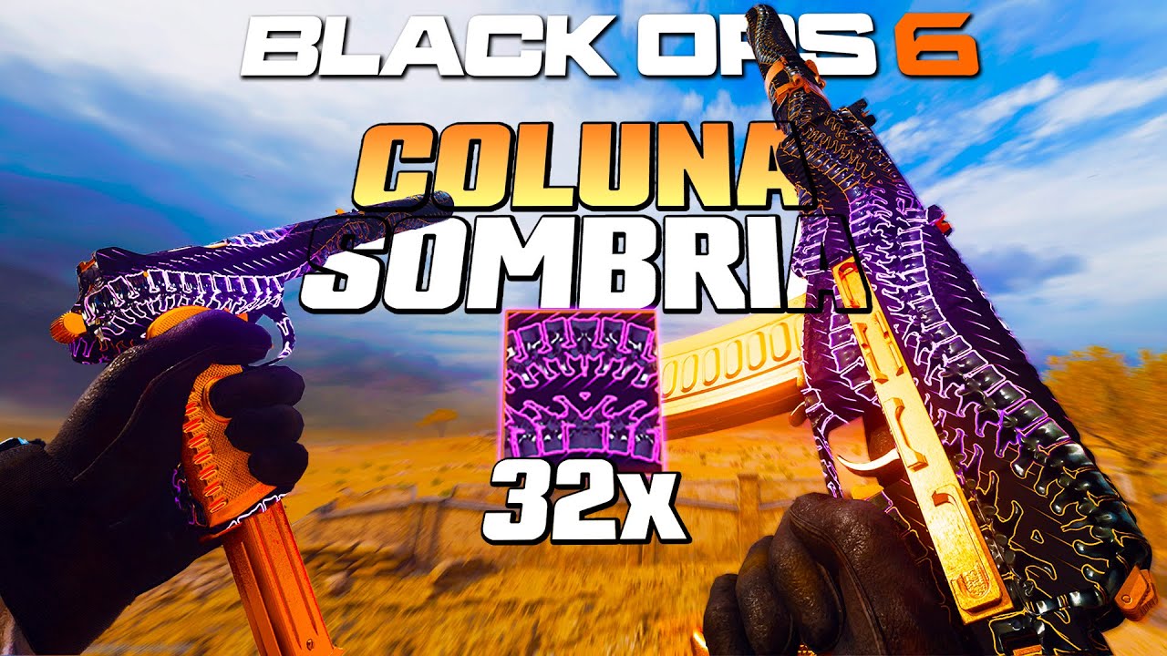 PEGUEI 32 Camuflagens "COLUNA SOMBRIA" em 1 VÍDEO no BLACK OPS 6!