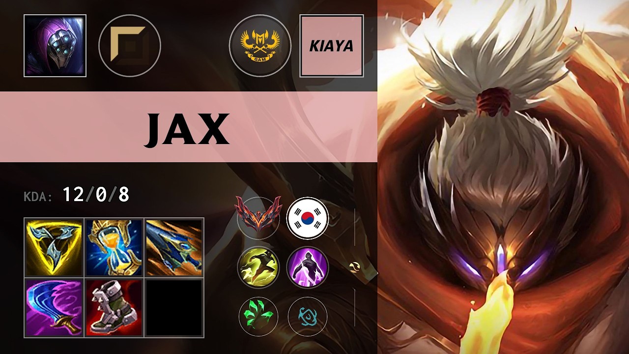 (GAM Kiaya) Jax Top vs Fiora - KR Grandmaster Patch 26.14