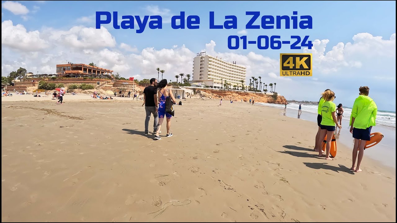 [4K] La Zenia, Costa Blanca, Spain⎮1st June | Rough Sea⎮Saturday Morning Beach Walking Tour 🇪🇸
