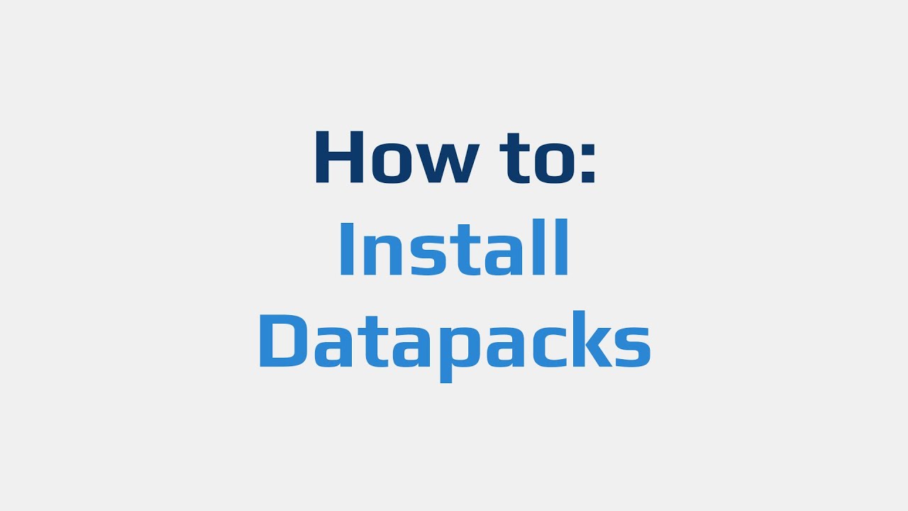 How to: Install Datapacks