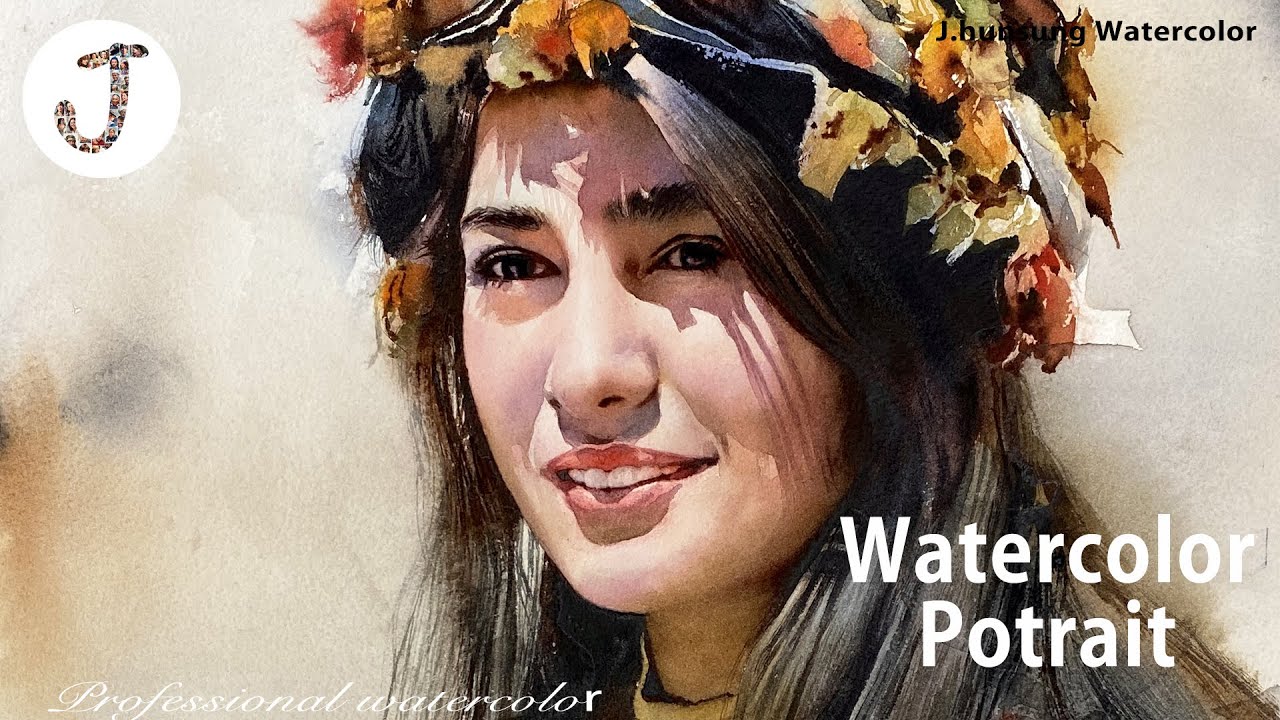 Watercolor portrait painting │ 인물수채화 초상화 수채화 │