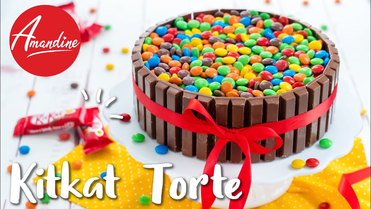 Выпечка торта KitKat — рецепт с печеньем Smarties | Шоколадный торт на день рождения | Торт Smarties