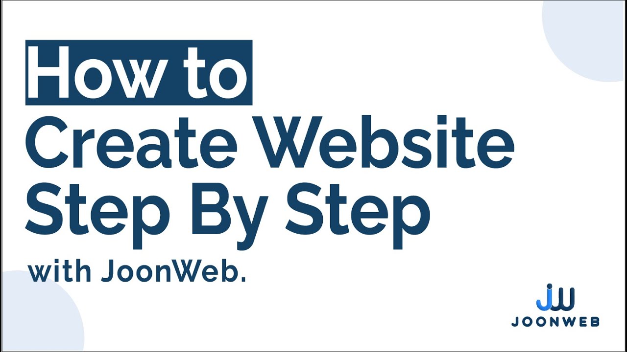 How to create a website with JoonWeb