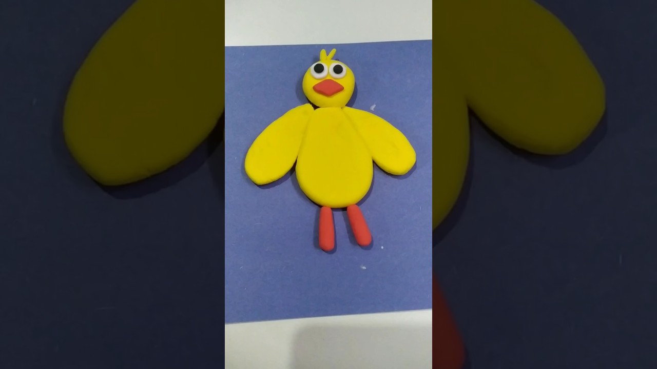 how to make clay chick 🐣🐤school project