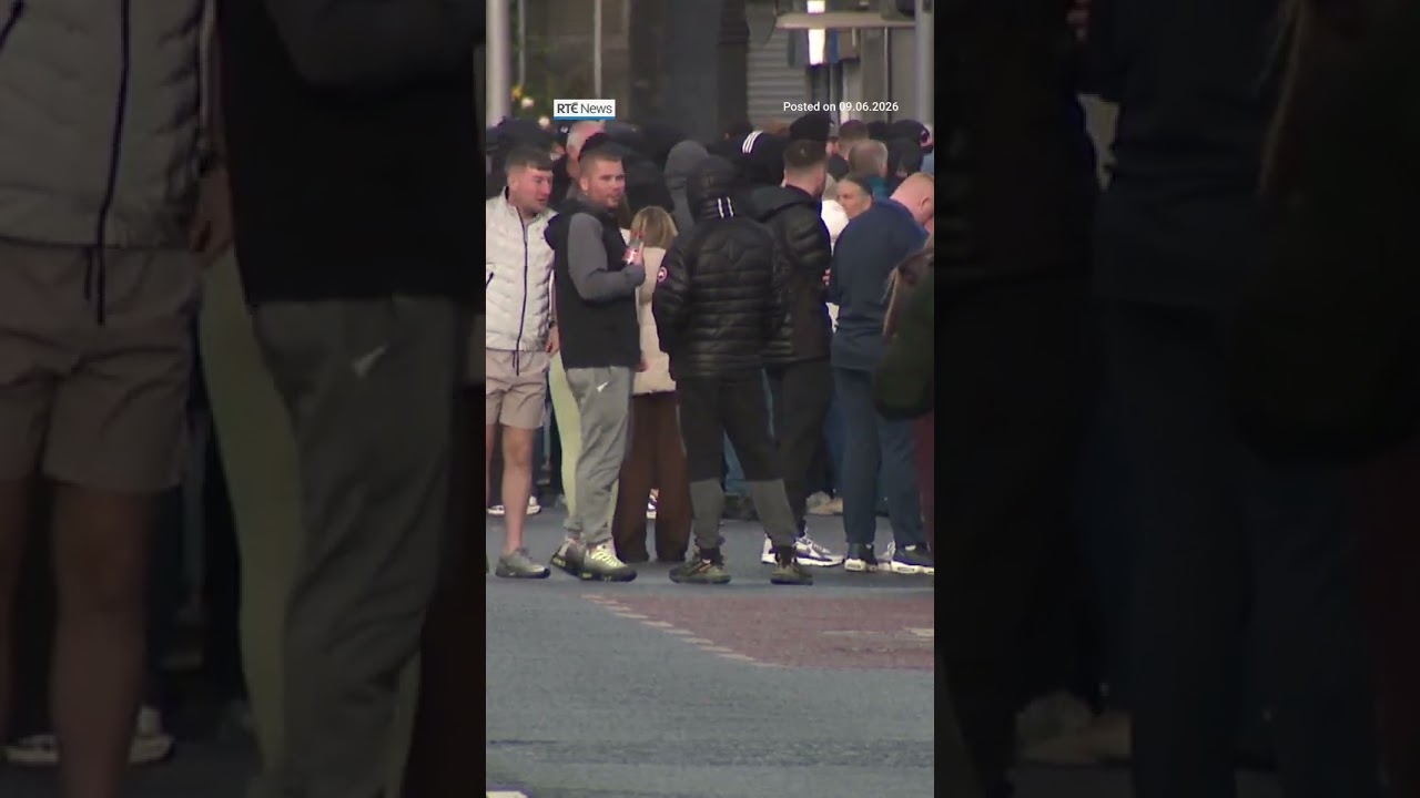 Bus set on fire in Belfast at anti-immigration protest |#RTENews #NorthernIreland