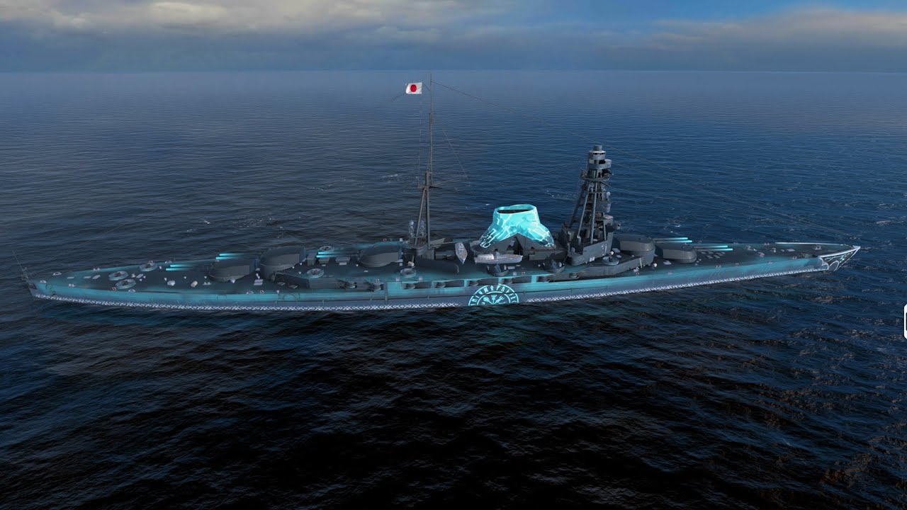 Ashitaka Tier 7 🇯🇵 premium battleship gameplay - World of Warships Blitz