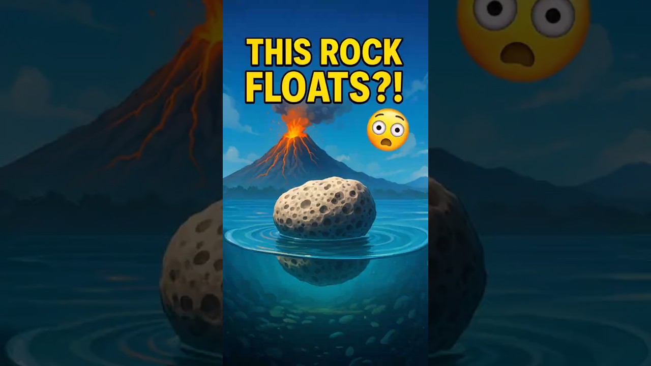 🪨 The Stone That Floats on Water?! | Mystery of Pumice Rock 🪨 #facts #science