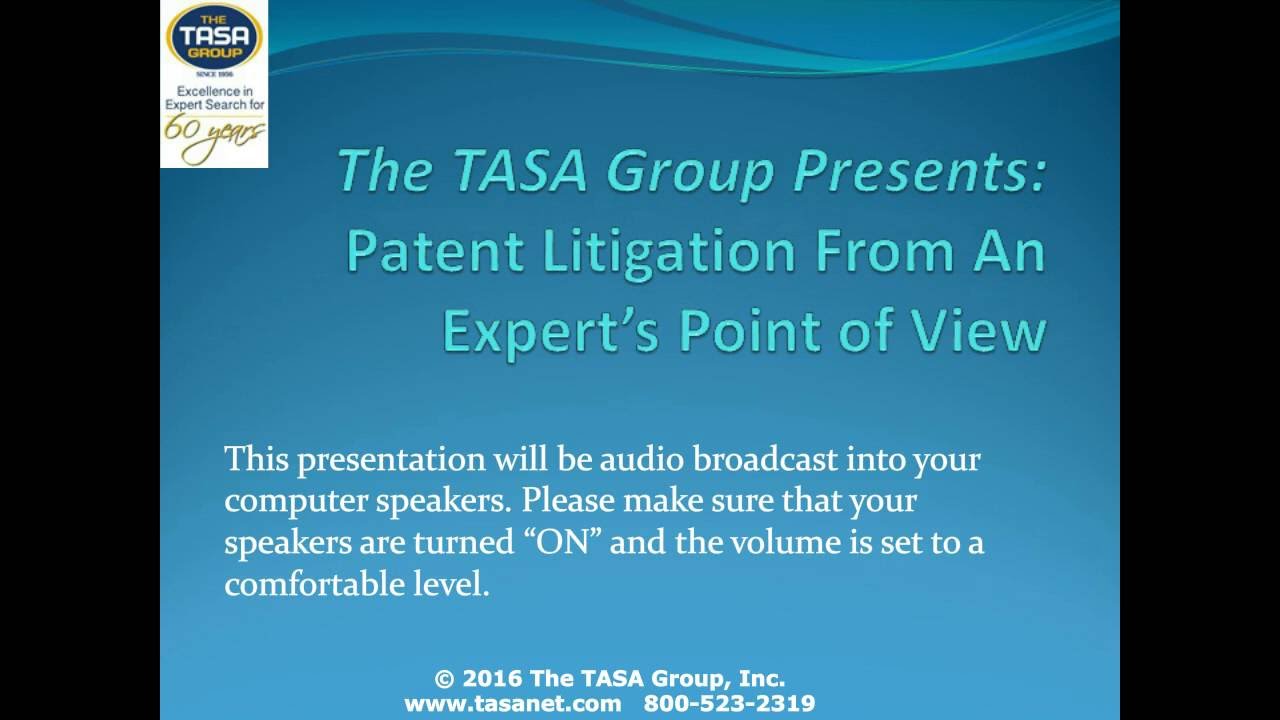 Patent Litigation from an Expert's Point of View