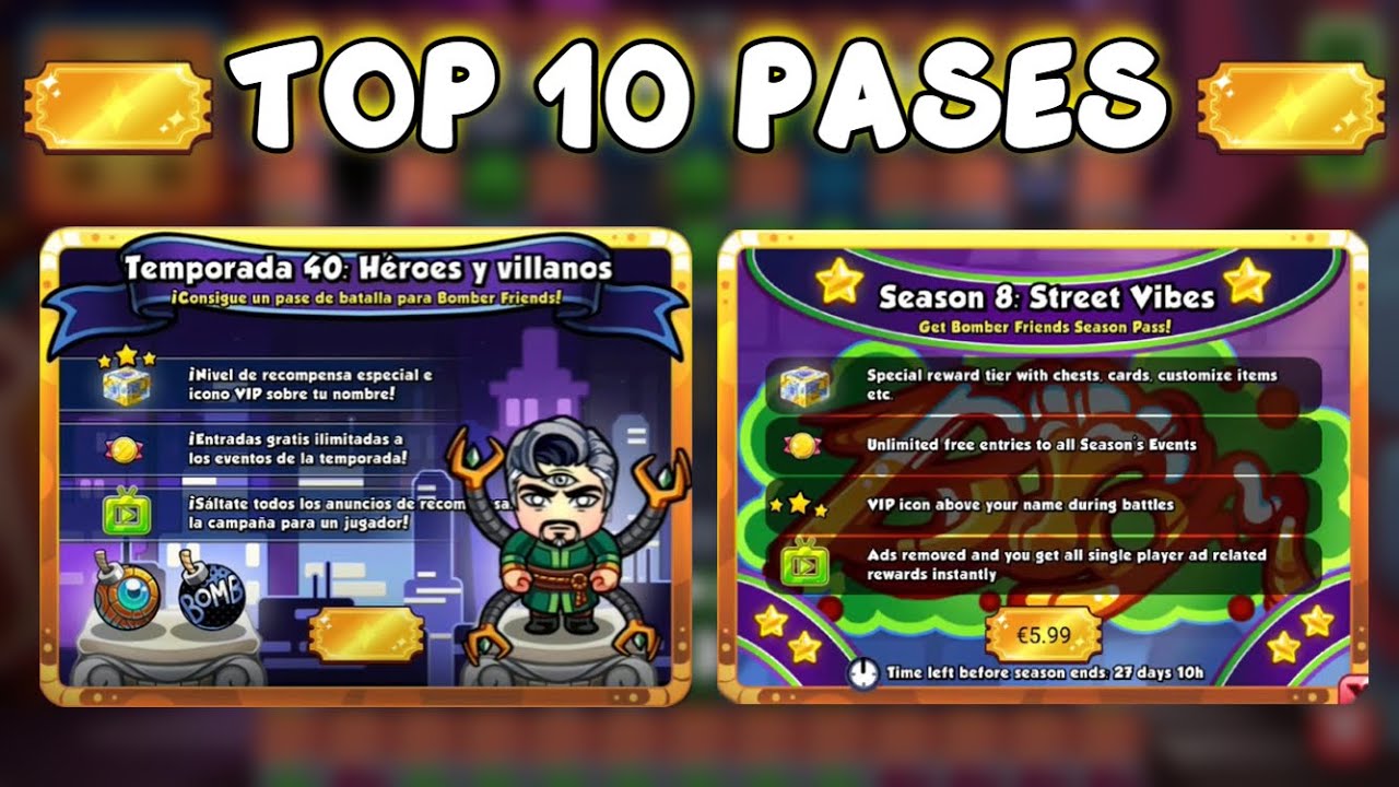 TOP 10 MEJORES PASES DE TEMPORADA EN LA HISTORIA DE BOMBER FRIENDS | DYLANHXH