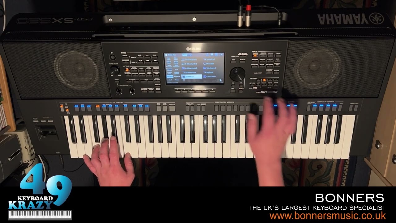 Yamaha PSR-SX920 Keyboard - Multi Pads (ArrangerOneshot, EDM Synth, EDM Drum, Vocal)