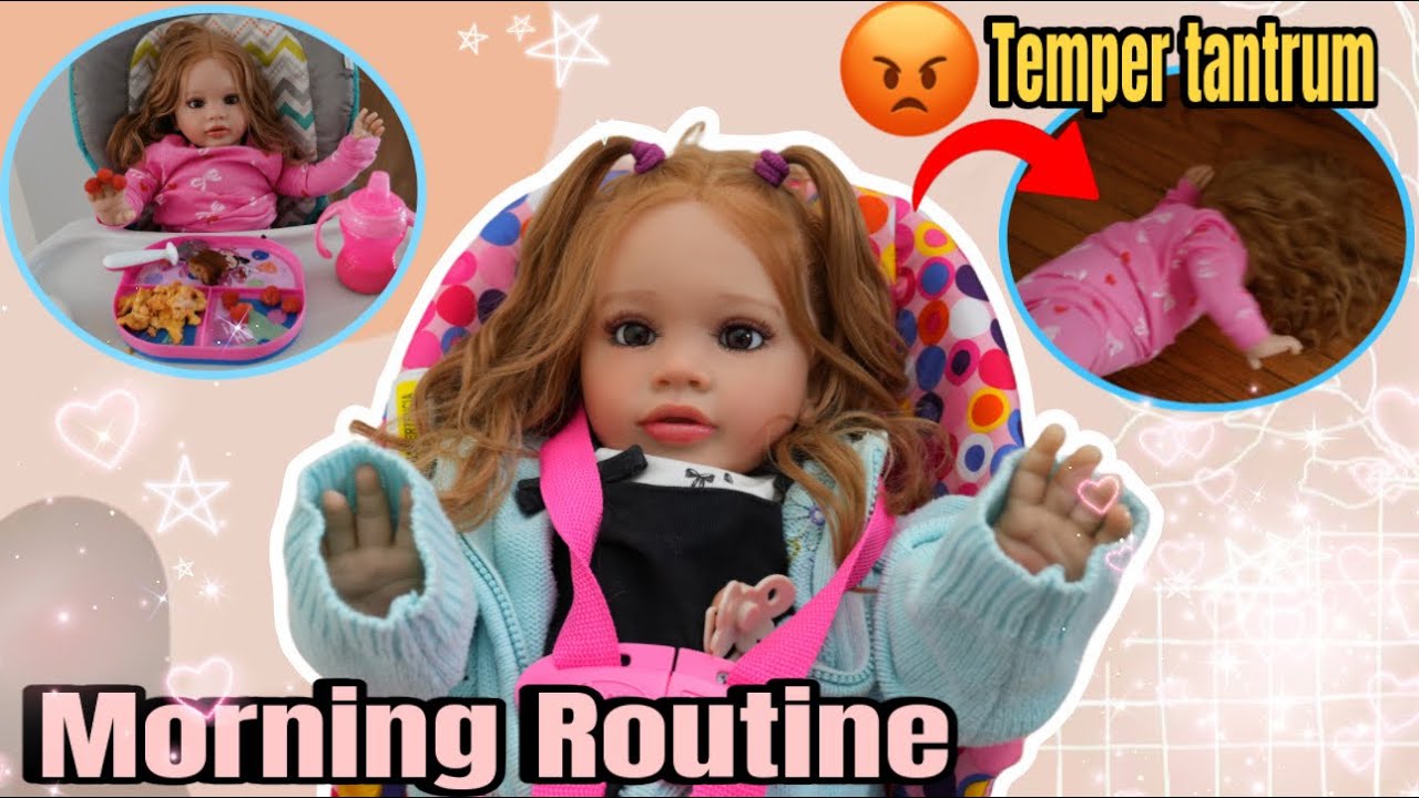 Reborn doll Pipers Morning routine getting ready for Doctors appointment Routine Reborn RP video