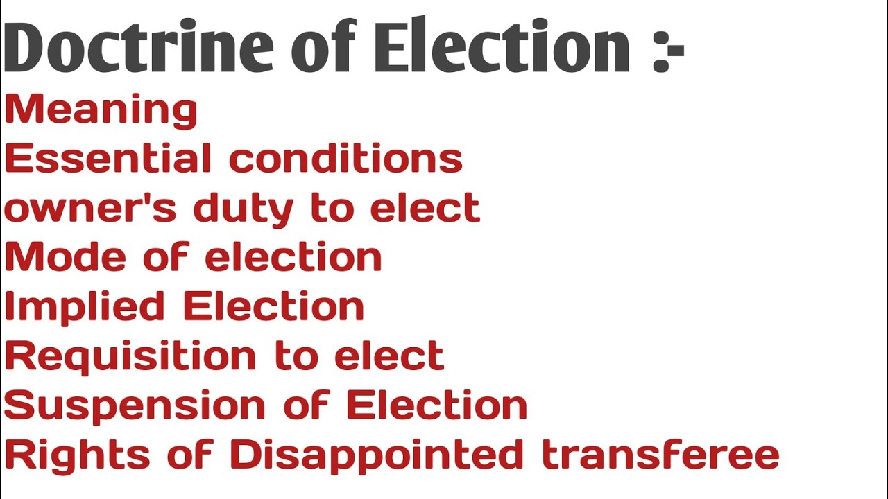 Doctrine of Election। Section 35 of transfer of property Act।#law #lawstudent #lawstudies 