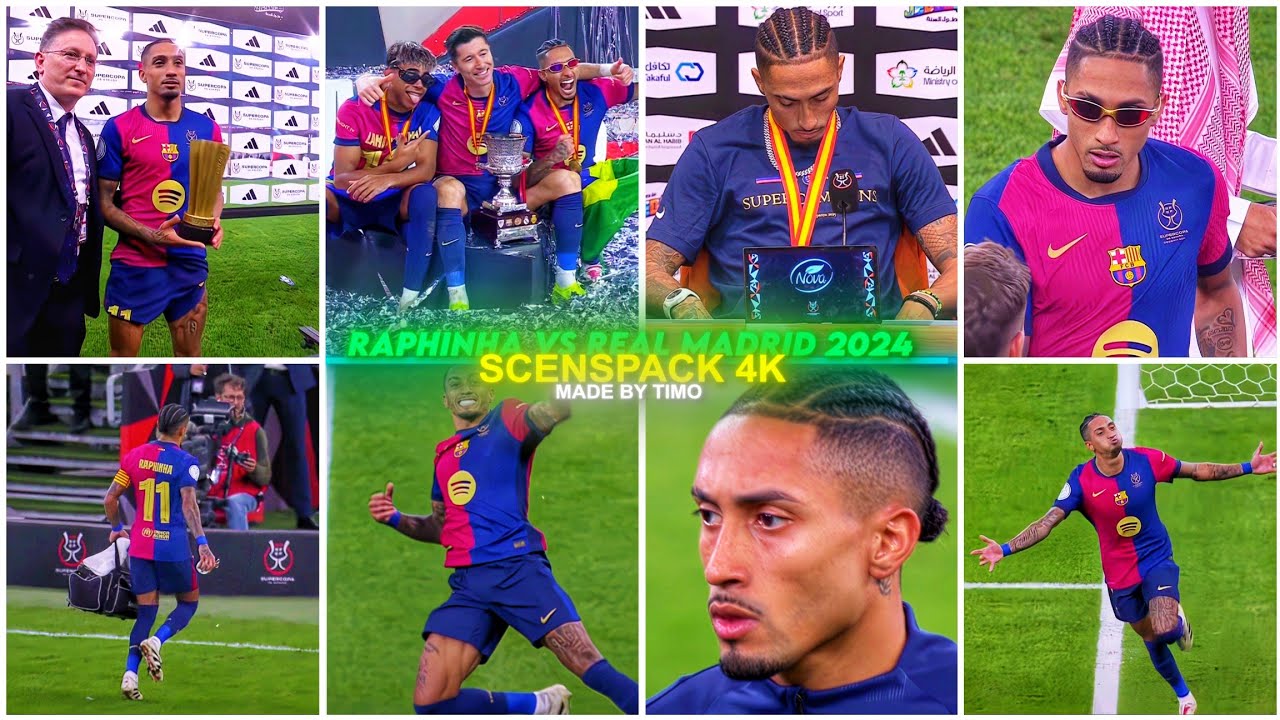 Raphinha Vs Real Madrid Final 2024/25 / RARE CLIPS ● SCENEPACK 4K ( With AE CC and TOPAZ )
