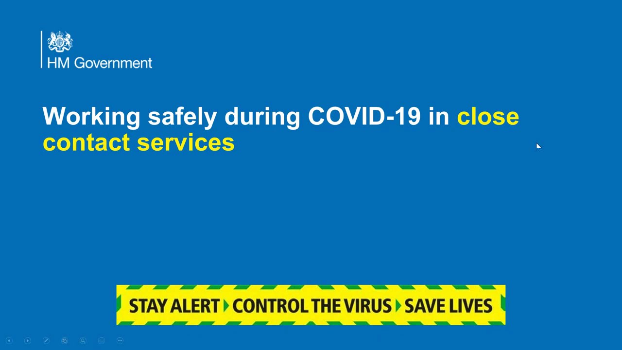 Working safely during Coronavirus: Close contact services