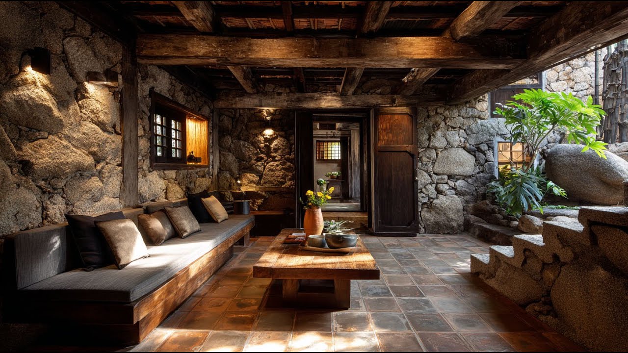 Peaceful Living Inside a Tiny Stone House