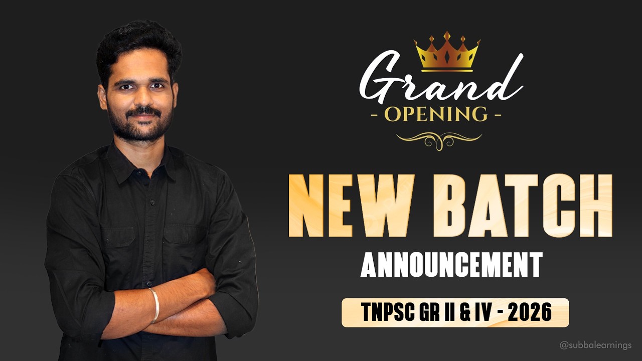 Subba Learnings | Grand Opening & New batch Announcement @10am | TNPSC