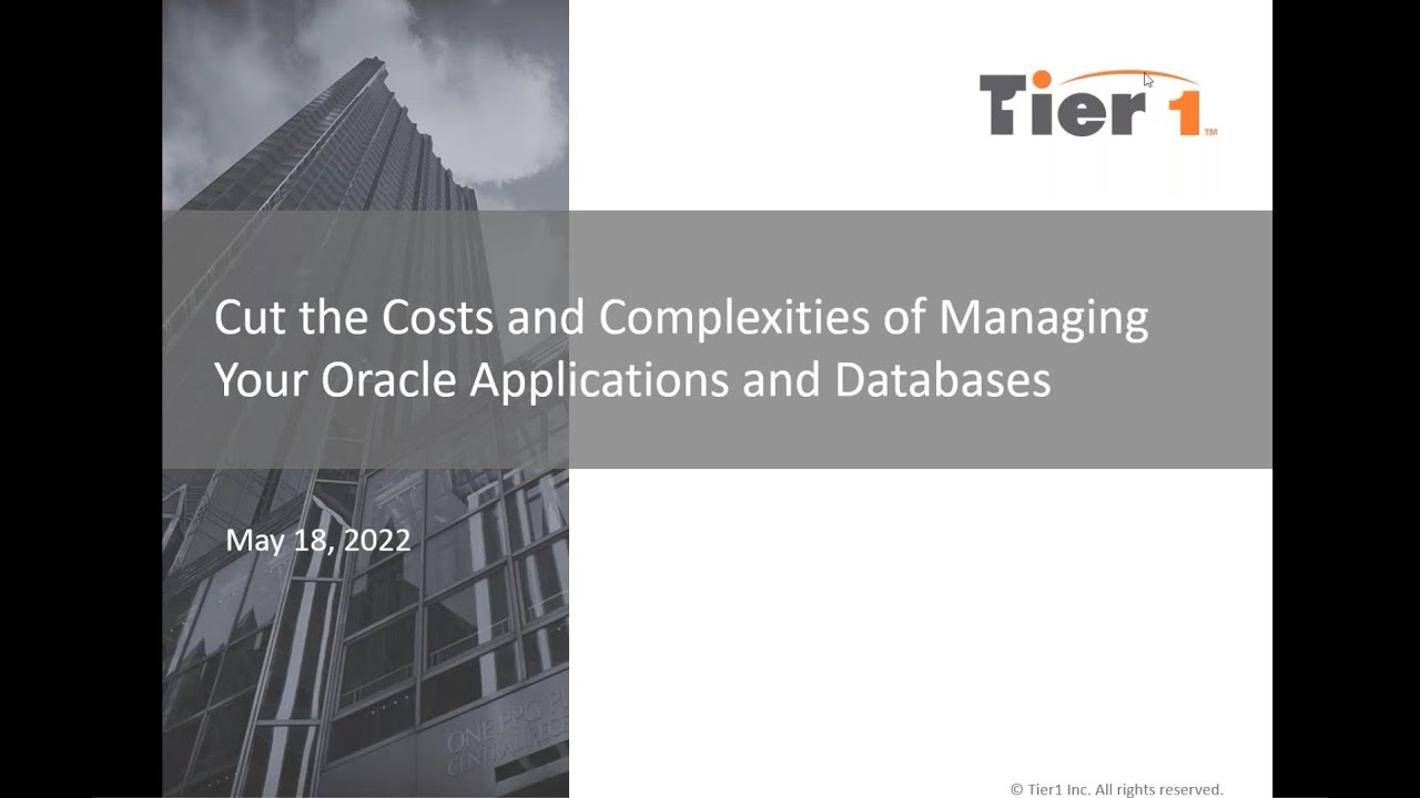 Cut Costs and Complexities of Managing Oracle Apps and Databases