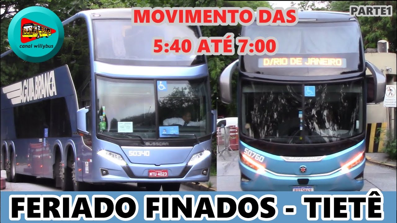 &Ocirc;NIBUS SAINDO RODOVI&Aacute;RIA TIET&Ecirc; - FERIADO FINADOS - VISSTA DA VAB