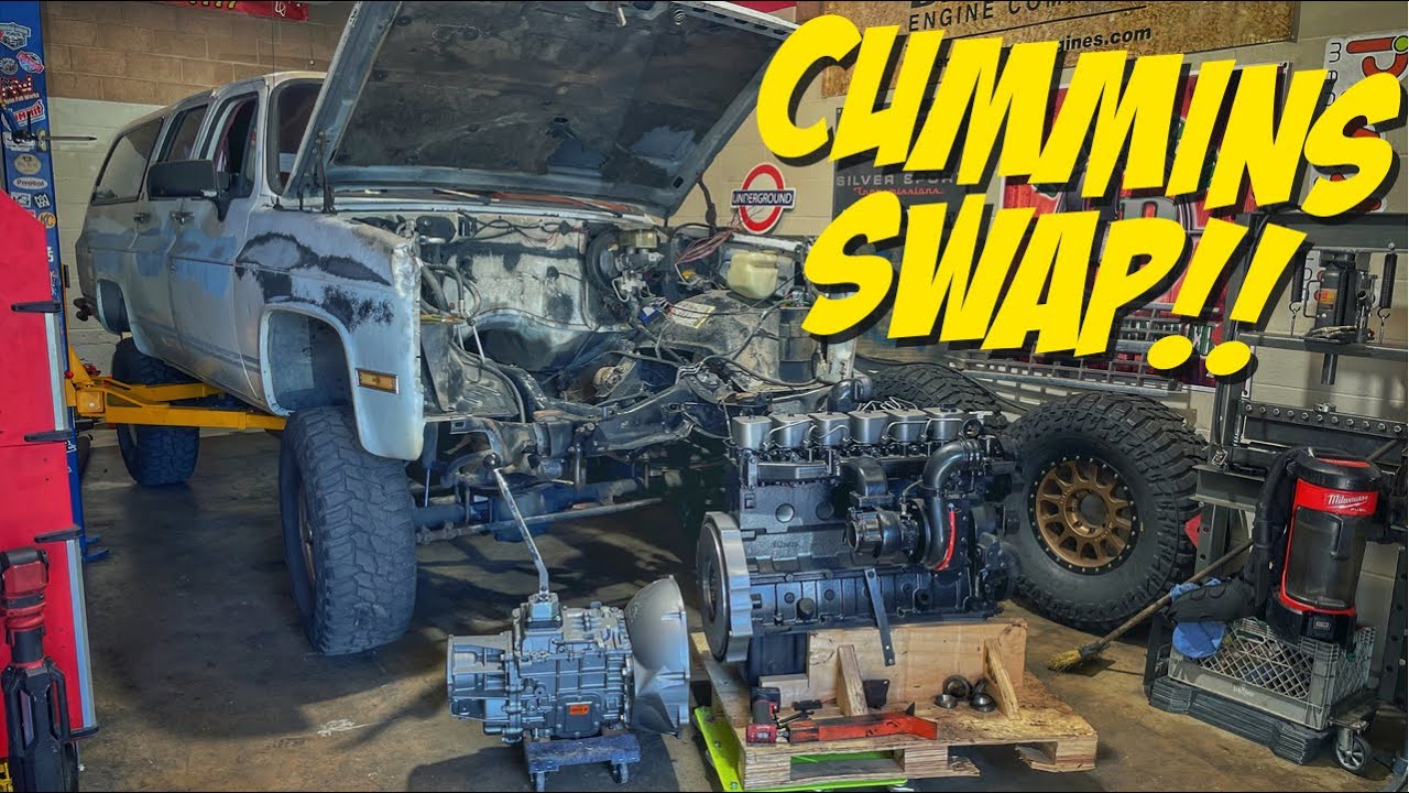 Swapping a 12v Cummins into a Squarebody Suburban Part I