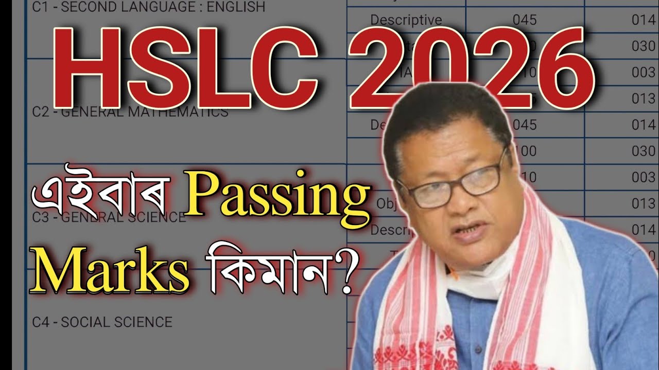 What are the passing marks of HSLC 2026? Class 10 |  ASSEB | You can learn