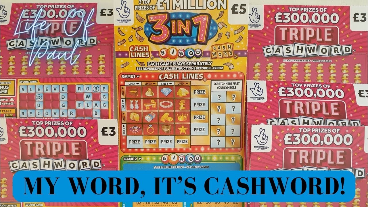 &pound;20 mix of Triple Cashword and 3 in 1 Scratch Cards.
