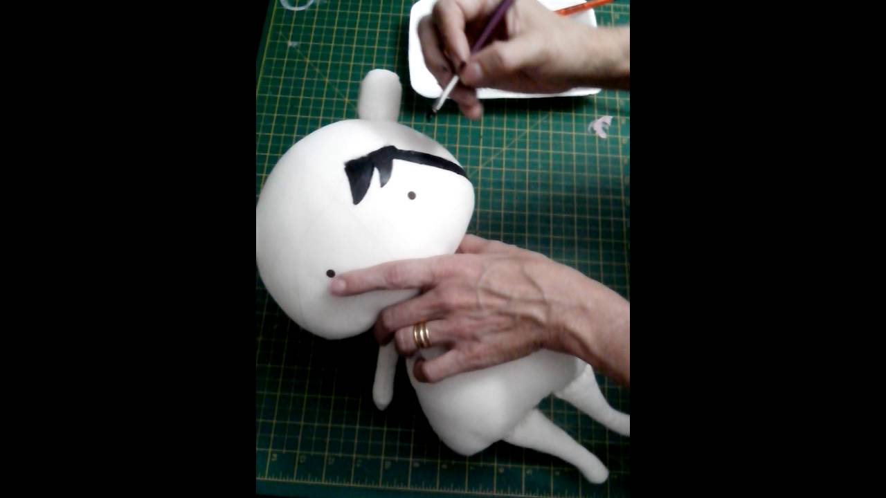Tilda Toy/Baby: pintura do cabelo