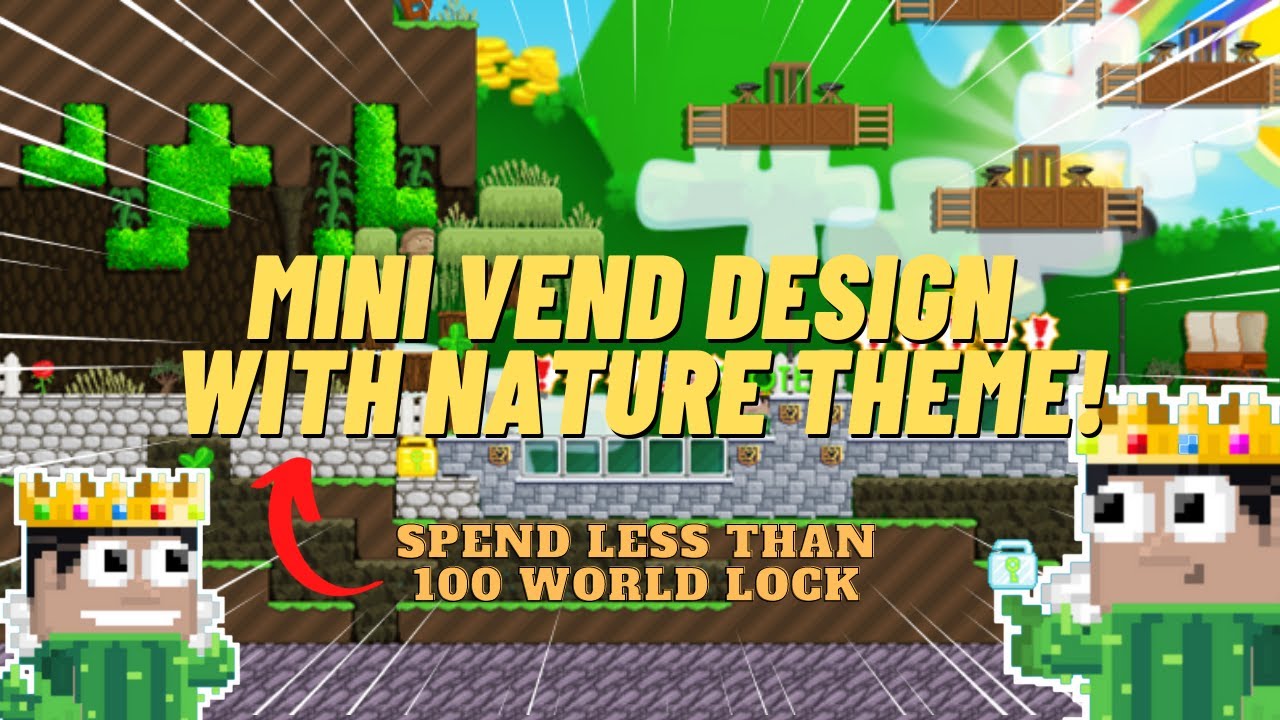 HOW TO BUILD NATURE MINI VENDING SHOP!  | GROWTOPIA BUILDING