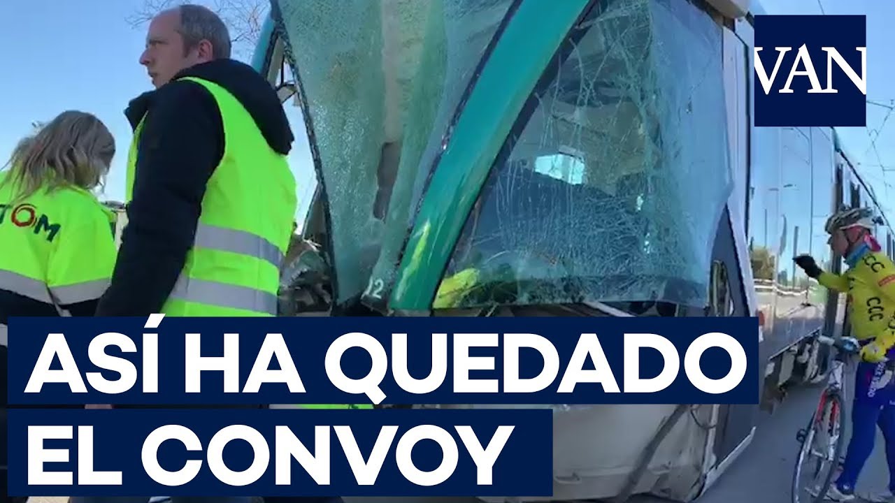 [ACCIDENTE TRAMBESÒS] Así ha quedado el tranvía accidentado en Sant Adrià