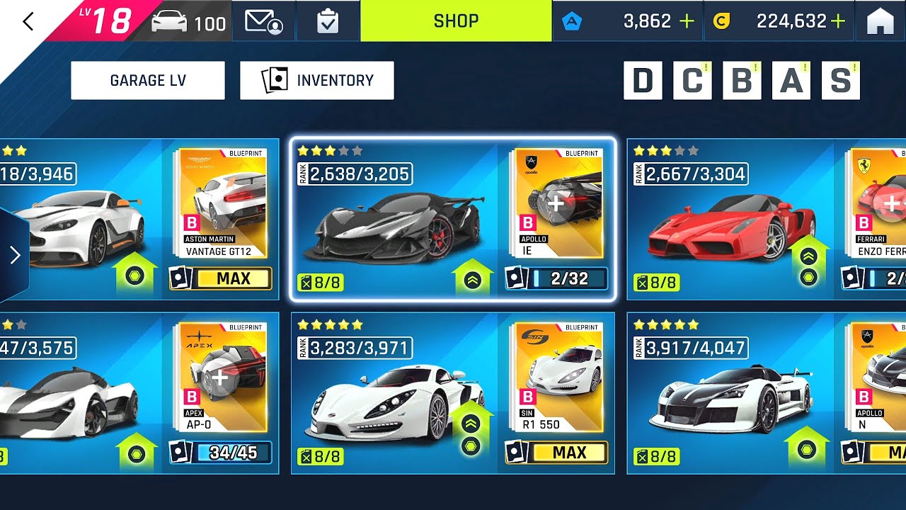 Asphalt 9 Legends - 100 Cars in my garage.