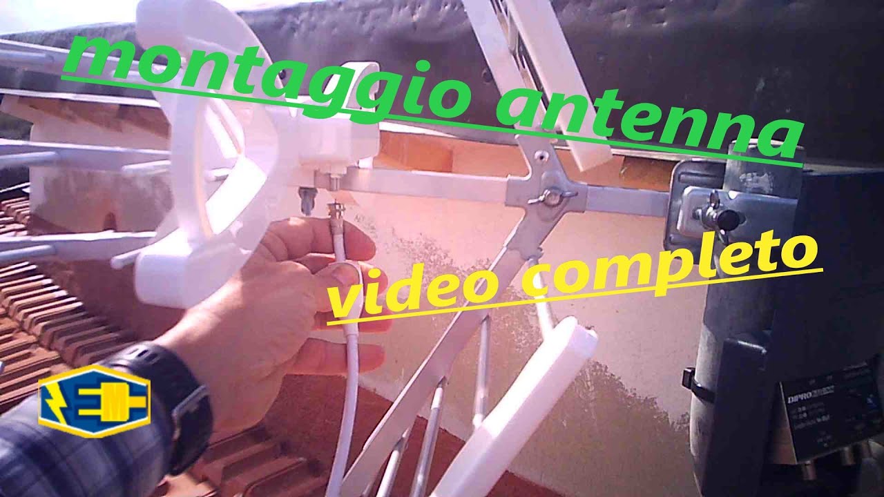 montaggio antenna digitale terrestre DVB-T2