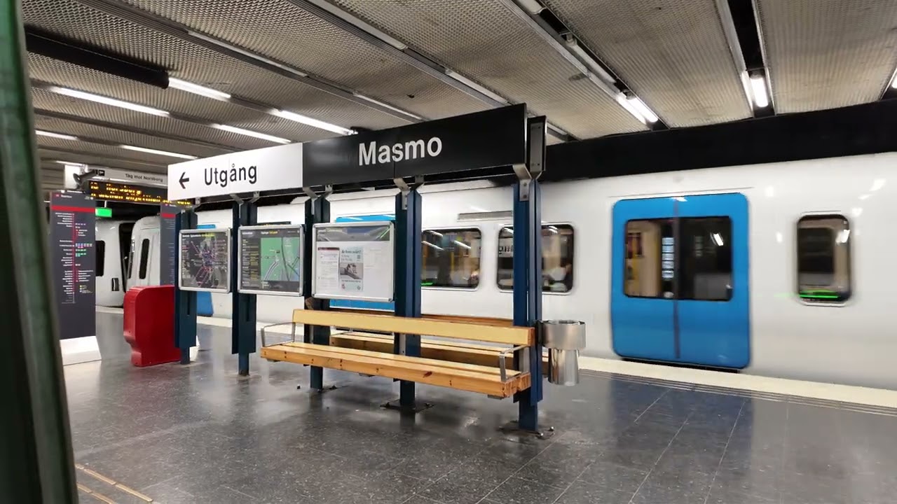 Sweden, Stockholm, subway tride from Masmo to Skärholmen